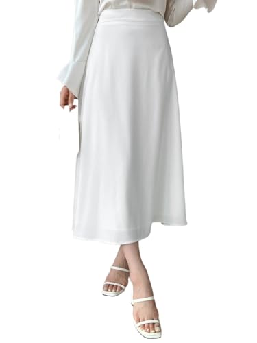 High Waist Solid Skirt Basic Women's Summer Casual Vinage Skirt4