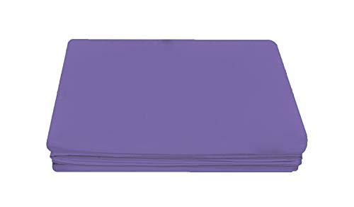Comfy Nights Drap Plat ou Paire de taies d'oreiller en Polycoton uni, Lilas, Super King Cover