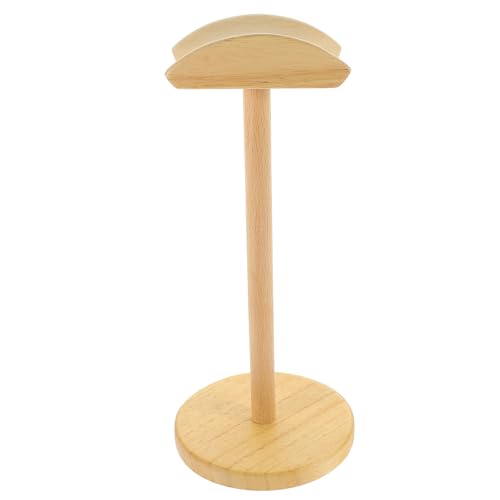 HEATSHAKING 木製ヘッドホンスタンド 耐久性の実木製 卓上収納ホルダー ヘッド安定収納 デスク整理用ノンスリップパッド付きヘッドホンラック