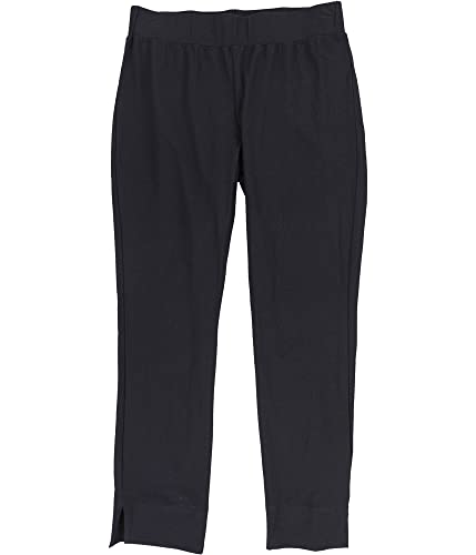 Womens Solid Casual Cropped Pants, Blue, XX-Small