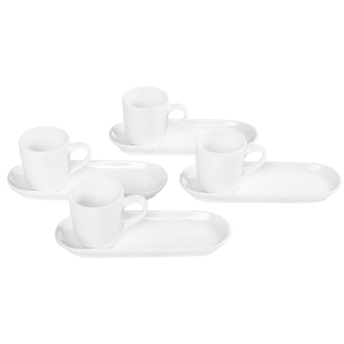 Jinsongdafa Italian Espresso Cup Set - 4 Porcelain Cups