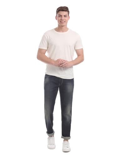 Image of U.S. Polo ASSN. Men's Mid Rise Slim Fit Cotton Jeans