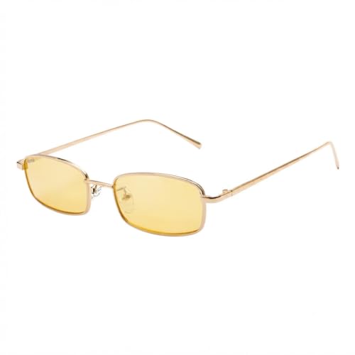 Image of Rectangle Retro UV Protection Sunglasses for Men & Women, Stylish 90's Narrow Frame