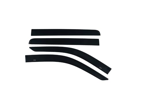 Husky Liners Low Profile Ventvisor Rain Guards | Fits 2015-2026 Ford F-150 F-250 F-350 F-450 SD SuperCrew (Crew Cab) 2022-2026 Ford F-150 Lightning | Front & Rear 4-pc Matte Black - 2857044