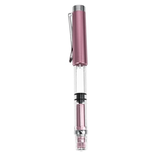 UKCOCO Pincel de Caligrafía Recargable Pistón, Pluma Estilográfica de Pelo de Nailon Rosa, Pincel de Acuarela para Pintura y Escritura Artística, Útil Escolar para Dibujo y Lettering