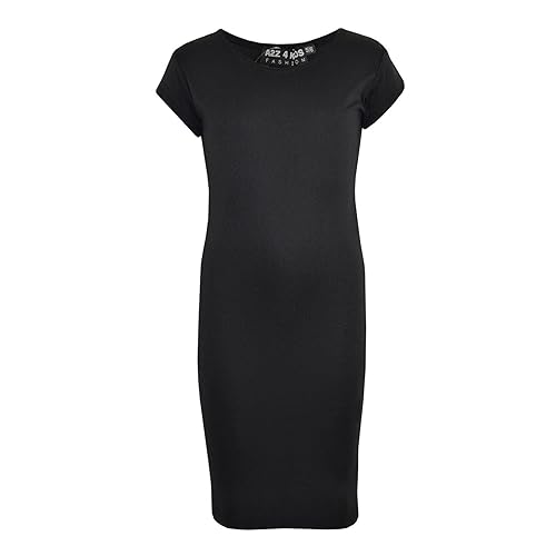 Kids Girls Midi Maxi Denim Dress Ladies Party Fashion Long Slim Fit Stretchy Top2