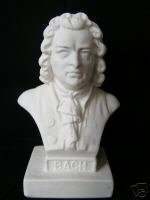Halbe Resin Bach Bust Sculpture, White, Classic, Tabletop, All Seasons