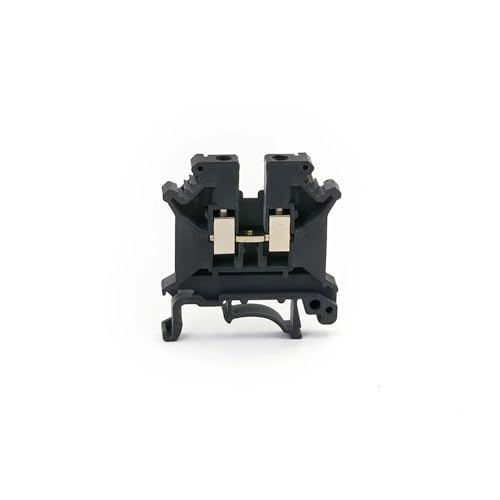 Bloques de terminales de riel DIN UK5N negros, conectores de cables eléctricos, 10 piezas