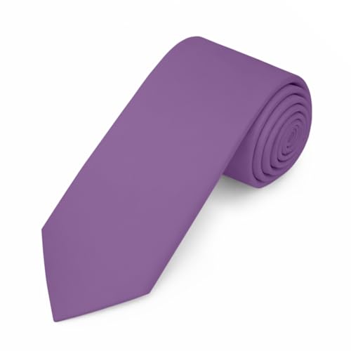 Image of Jacob Alexander Men's Slim Width 2.75 inch Solid Color Tie