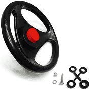 BIG Spielwarenfabrik Originalersatzlenkrad Classic mit Hupe Schwarz für...