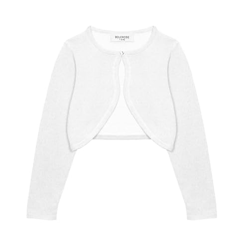 Image of BOLEROSE Girls Long Sleeve Sparkle Cardigan Childrens Kids Bolero Shrug
