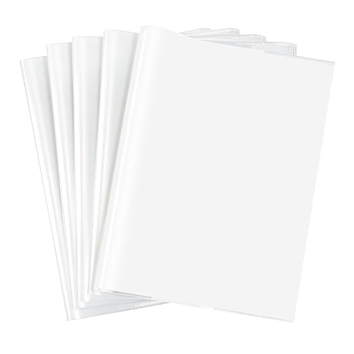 YEEKORO Book Covers 10 Pieces Transparent Waterproof Plastic Book Sleeve Notebook Protector Book Cover for Books 21x30cm