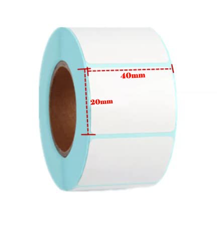 3 Roll Thermal Sticker Paper 40x20mm 1200 Sheets