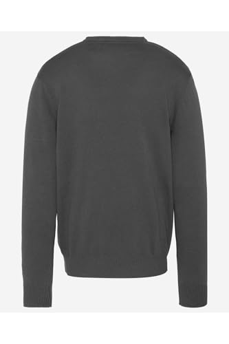 Pull 100% coton col V Schott noir classique uni
