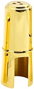 TSTS Alto/Tenor Saxophone Mouthpiece Cap Brass Gold Plated Protective Cap for Metal Sax Mouthpiece Saxophone Replacement Parts