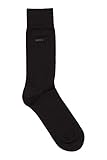 BOSS Herren Marc RS Uni CC Mittelhohe Logo-Socken aus gekämmter Stretch-Baumwolle Schwarz 43-46
