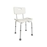 Mobiclinic&reg;, Duschstuhl mit R&uuml;ckenlehne, H&ouml;henverstellbar, Marisma, U-Form Sitz, rutschfeste Gummikappen, Leichtgewicht Einfache Bedienung, Aluminium und PVC, Wei&szlig;