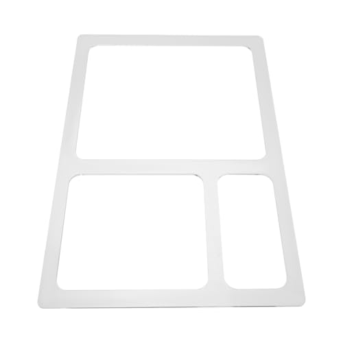 Alipis Plantilla Acrílica Transparente para Fresadora Rectangular 30x20 Cm 3 Bolsillos, Bandeja Organizadora para Carpintería y Bricolaje, Herramienta Precisa para Incrustaciones Madera