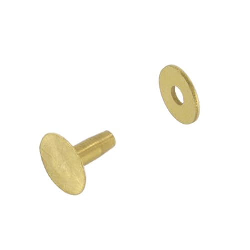 BRB09#9 Brass Rivets w/Burrs, Solid Brass (100 Sets per Bag)
