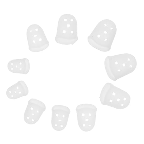 HYTROVE 10個シリコン製カリンバ拇指保護カバー 指先滑り止め付き 初心者向け親指サポーター 指先負担軽減 耐久性とフィット感備えポータブル設計