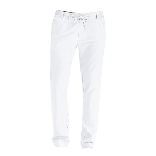 lcyhony Mens Dress Pants Relaxed fit Elastic Waist Drawstring Trouser Summer Lightweight Cool Casual Beach Pants with Pockets3