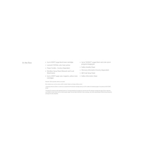 Image of Lexmark CS531dw Color Laser Printer with Wireless connectivity, Gigabit Ethernet, Single Sheet Multipurpose Feeder and Multiple Media Sizes Supported (50M0020)