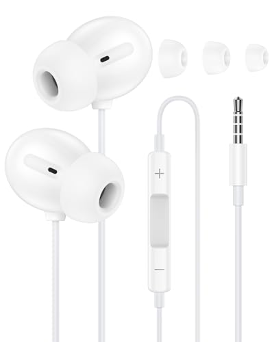 3.5mm Headphones Wired in-Ear Earbuds for Apple iPhone/iPad/iPod, Wired Earbuds with Mic Volume Control 3.5mm Jack Earphones Headphones HiFi Stereo Ear Buds for Galaxy, Google, Laptop, PC Gaming, PS5