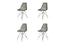 Ventemeublesonline Set 4 CHAISES Tower Chrome Vert Kale Extra Quality