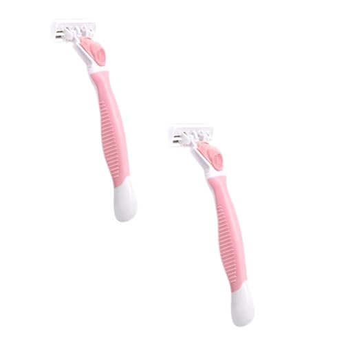 Beaupretty 2個ヘアトリマー ヘアカミソリ 女性用 シェーバー 脇毛剃り 手動式 体毛処理 ビキニライン 脚用 シャワー対応 洗顔後も使える
