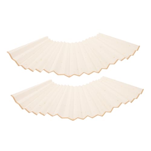 DIYEAH 2 Piezas Superficie para Abanico Plegable de Papel para Manualidades DIY Superficie para Pintar y Escribir Fácil de Moldear y Duradera