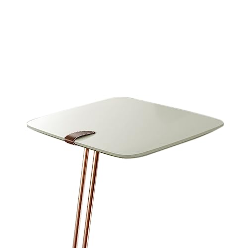 Mesa de Apoio Lateral Soft para Sofá - Base Cobre (Off-white)