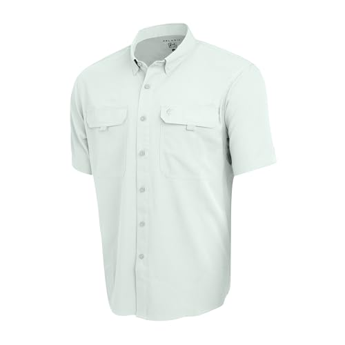 PELAGIC Men's Keys Guide Fishing Shirt, Short Sleeve, UPF 50+ Protection, Ventilated and Lightweight