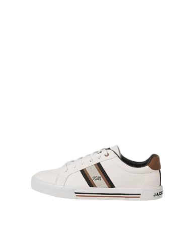 JACK & JONES Jfwgorgon Canvas Sn, Zapatillas Hombre, Blanco Brillante, 41 EU