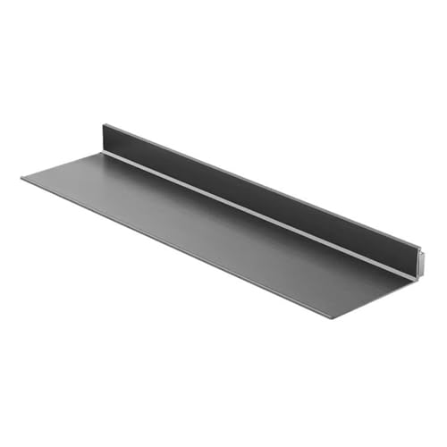 Estantes de pared con iluminación LED, estante de exhibición de aleación de aluminio de 23.6 x 7.8 x 2.7 pulgadas, para decoración del hogar, oficina, minorista, solución de almacenamiento elegante y