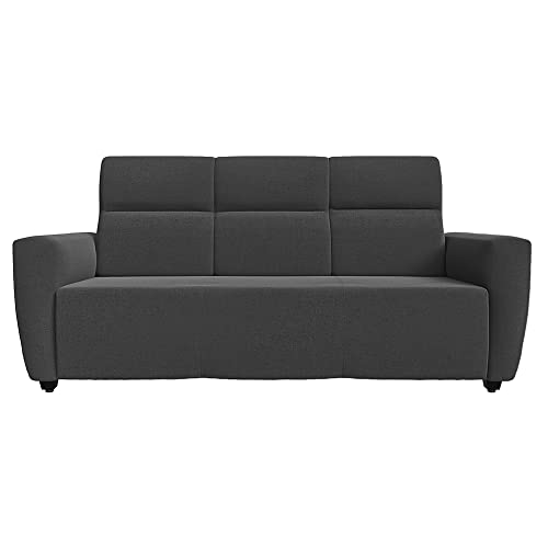 Image of Wakefit Sofa Set | 3 Year Warranty | Sofa 6 Seater, 6 Seater Sofa for Living Room, Wooden Sofa Set, Sofa Set 3+2+1 Seater - Belize(Malphino : Smoke Grey)