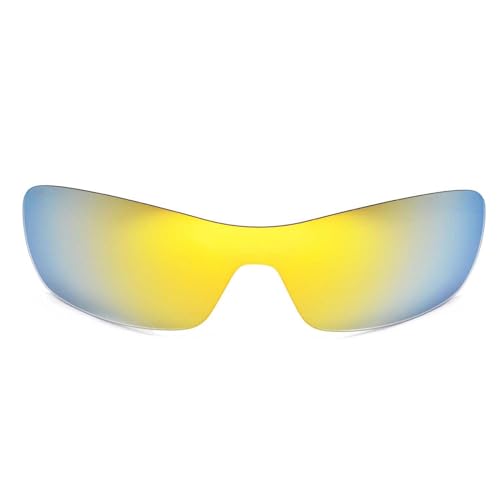 Walleva 24K Gold Mirror Coated Polarized Replacement Lenses for Oakley Antix Sunglasses