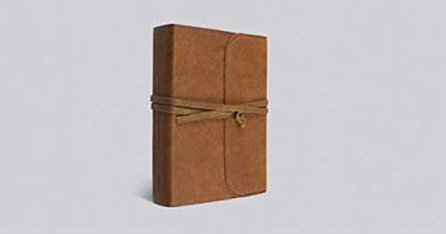 Image of ESV Single Column Journaling Bible, Large Print (Brown, Flap with Strap)