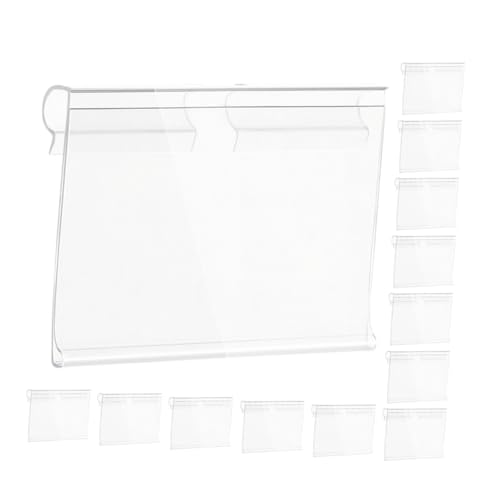 KICHOUSE 50個 製透明ラベルホルダー 耐変形性 耐久性ワイヤー棚用 価格表示 商品名識別 小売店 スーパー コンビニ対応