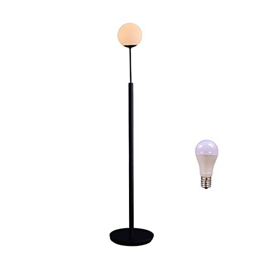 ENCORE アンコール フロアスタンド フロアライト リビングライト ダイニングライト 寝室照明 6畳 8畳 10畳 ボールライト おしゃれ 北欧 照明器具 O-008(LED60W相当付属) (ブラック)