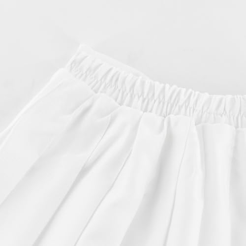 Image of Girls Pleated Skirts Built in Shorts Little Kid Athletic Flowy Skorts Skirts Toddler Girls Tennis Skorts for Girl 3-14 Years