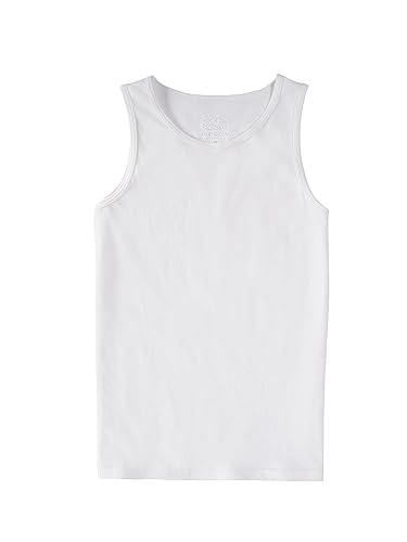 Fruit of the Loom boys Tag-free Cotton Tees (Assorted Color Multipacks) Shirt, Tank - 3 Pack White/Cobalt/Black, Small US2