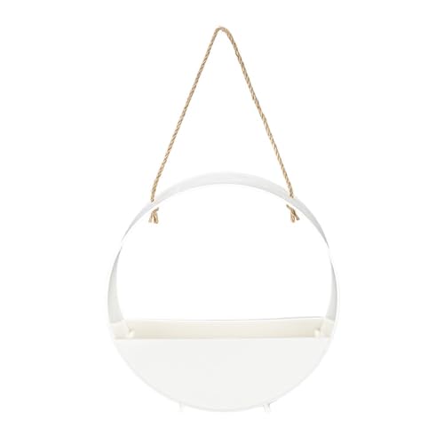 Ideen mit Herz Tarro decorativo para flores, plástico, blanco para decorar, diámetro de 19,1 cm, 6,4 cm de profundidad