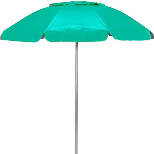 Guarda Sol Alumínio 2,0 Metros Central Grande Regulagem Sombreiro Ombrelone Praia Piscina Verde MOR