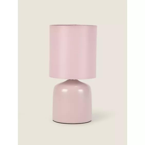 New Stunning Ceramic Base Pink Table Lamp with Fabric Shade Bedside Table Light Bedroom Living Room Office Home Decor - D33