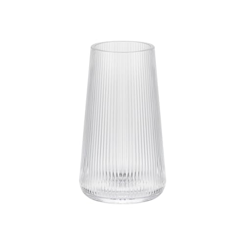 ノーブランド品フレンチスタイル手作りフルートガラス花瓶,おしゃれ花器,リビング、寝室、オフィスなどの装飾に適しています並行輸入品, 11x11x20cm, J-1940-20 [並行輸入品]