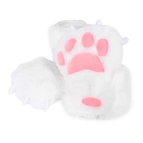 Pantoufles pattes d'ours pelucheuses JUNBOON : accessoires costume chat, renard, loup