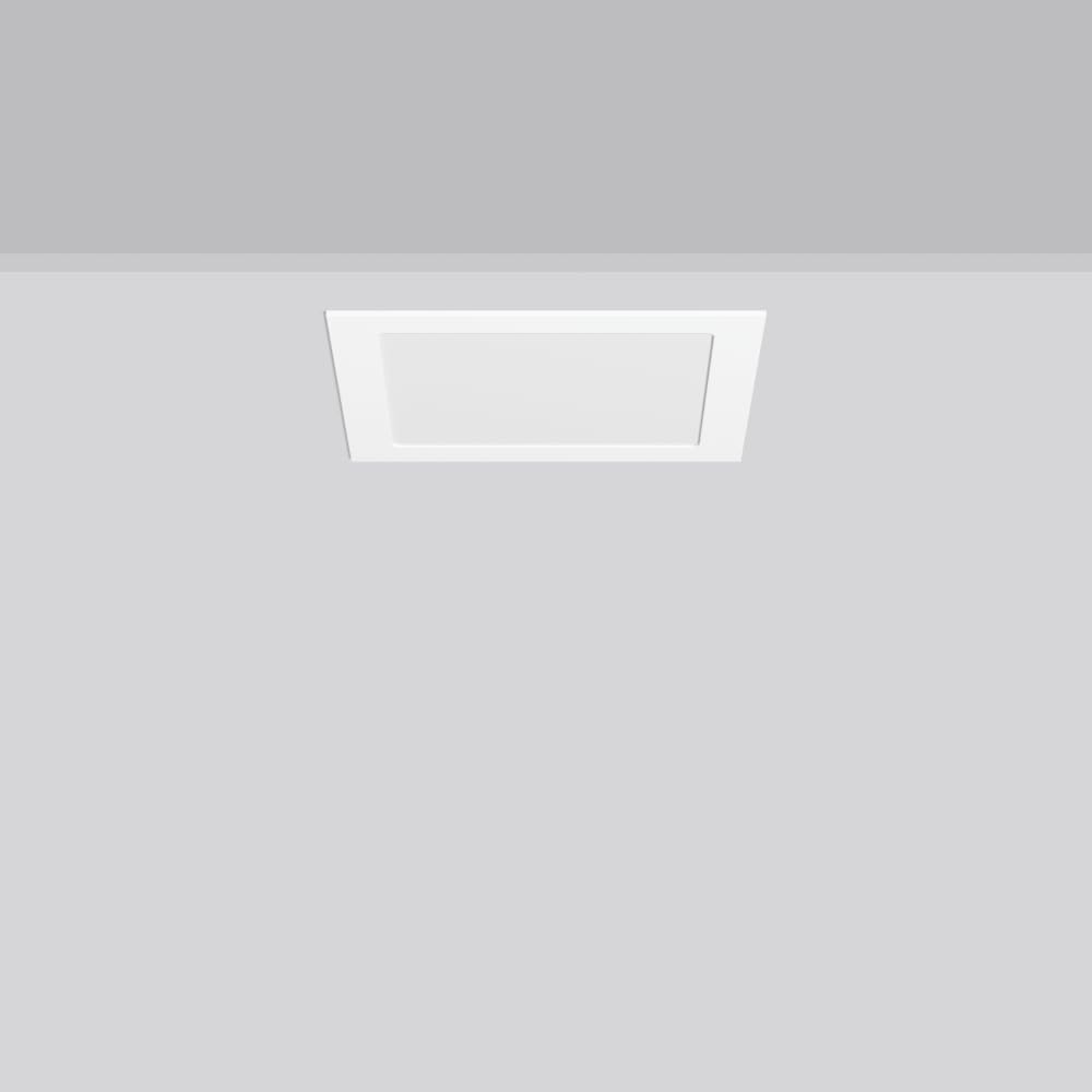Downlight Star RZB Toledo Flat luminaire haut de gamme carré 225mm 3000K