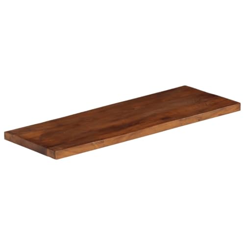 Plateau de table 70x20 cm bois recyclé massif pour bureau et cuisine - 5