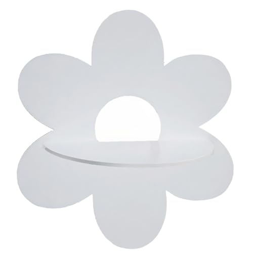Decoración de pared de madera con forma de flor, estantes flotantes fáciles de instalar, muestra libros y juguetes resistentes, decoración versátil del hogar, sala de estar y dormitorio