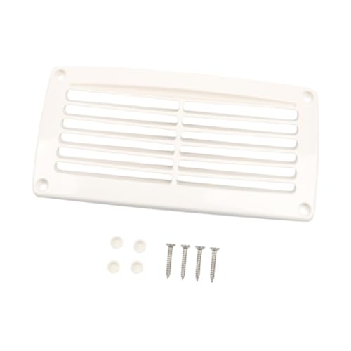 LeeQinersw Cubierta de Ventilación para Barco con Rejilla Salida de Aire para Yate Rejilla de para Tráiler Incluye Tornillos Y Tapas Material Dur, Blanco